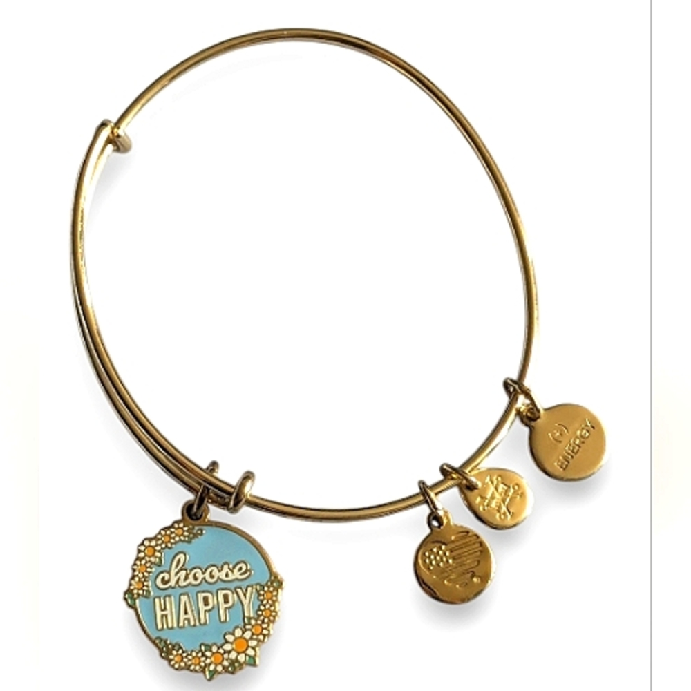 Retired Alex and Ani Choose Happy Daisy Bangle